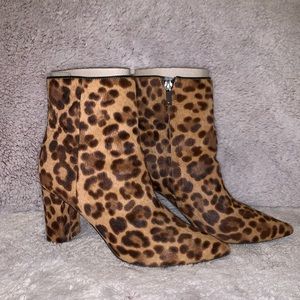 Marc Fisher Ulanily Leopard Booties Women’s 7.5